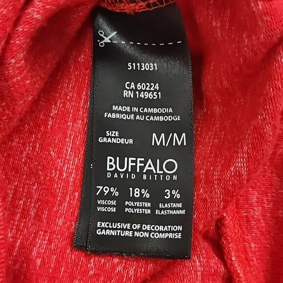 ⭐️3/ $30⭐️ Buffalo David Britton Women's Pullover Red Long Sleeves Top Size M - Picture 7 of 9